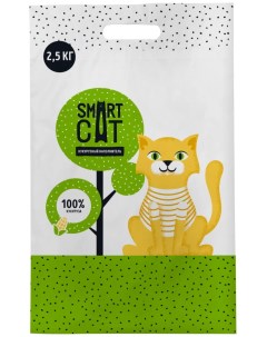 Комкующийся наполнитель кукурузный 2 5 кг Smart cat