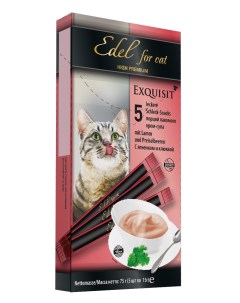 Лакомство для кошек Edel for Cat крем суп с ягненком и клюквой 11 шт по 75 г Edel cat
