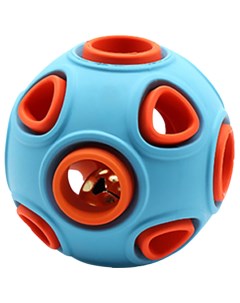 Игрушка для собак Play мяч c колокольчиком оранжево голубой Zoowell