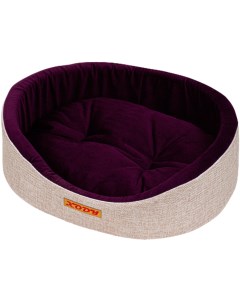 Лежак для собак и кошек Премиум Violet 2 флок 49 х 38 х 16 см Xody