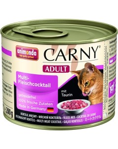 Консервы для кошек Carny Adult с мясным коктейлем 6шт по 200г Animonda