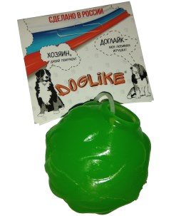 Жевательная игрушка для собак Мяч Космос с этикеткой зеленый 6 2 см Doglike