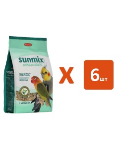 Сухой корм для средних попугаев SUNMIX PARROCCHETTI 6 шт по 750 г Padovan