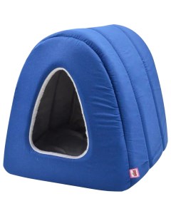 Дом туннель темно синий поплин для кошек и собак 34 х40 х34 см Zooexpress