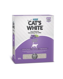 Комкующийся наполнитель BOX Lavender бентонитовый лаванда 10л Cat's white