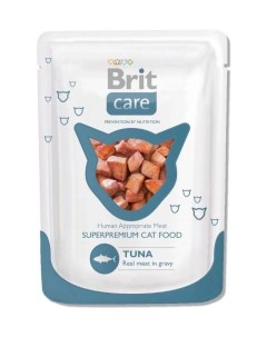 Влажный корм для кошек Care тунец 24шт по 80г Brit*