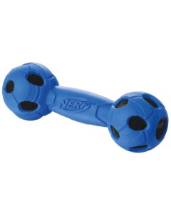 Жевательная игрушка для собак Гантель пищащая с отверстиями длина 17 5 см Nerf