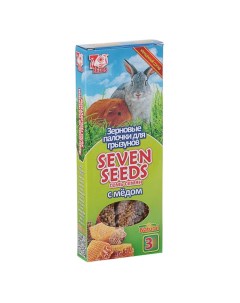 Лакомство для грызунов Зерновые палочки медовые 3 шт 90 г Seven seeds