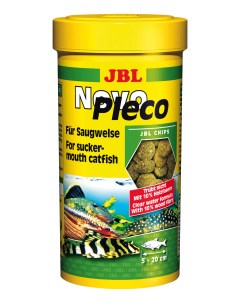 Корм для кольчужных сомов NovoPleco из водорослей с целлюлозой чипсы 250 мл Jbl