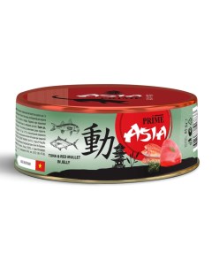 Консервы для кошек Asia консервированный тунец с красной кефалью в желе 85 г Prime