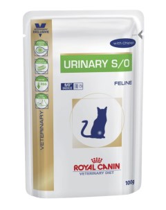 Влажный корм для кошек Vet Diet Urinary S O домашняя птица рис 12шт по 100г Royal canin