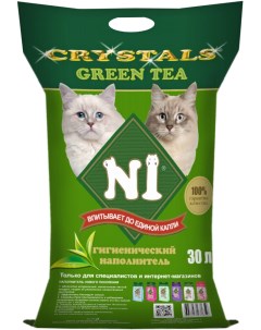Впитывающий наполнитель Crystals Green Tea силикагелевый 30 л N1