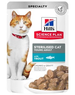 Влажный корм для кошек Science Plan Sterilised с форелью 85г Hill`s
