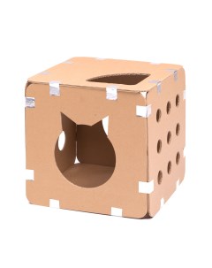 Домик коробка для кошек сборный Комплект для сборки Quattro 1 куб Ecopet
