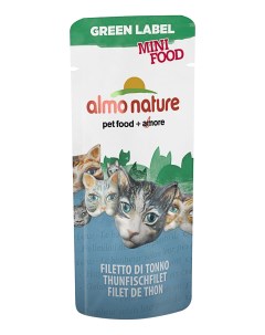 Лакомство для кошек Green Label Mini Food кусочки тунец 3 г Almo nature