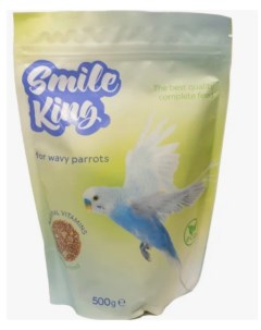 Сухой корм для волнистых попугайчиков 500 г Smile king