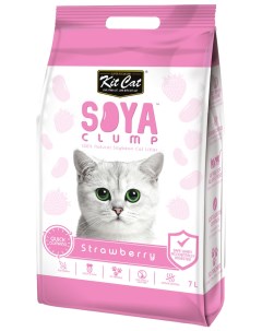 Комкующийся наполнитель SoyaClump Soybean Litter Strawberry соевый клубника 7 л Kit cat
