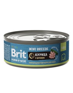 Консервы для собак PREMIUM с курицей и цукини для маленьких пород 100г Brit*