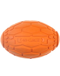 Апорт для собак Мяч регби суперпрочный оранжевый 9 см Chomper