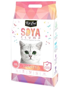 Комкующийся наполнитель туалета для кошек SoyaClump Soybean Litter Confetti 14 л Kit cat