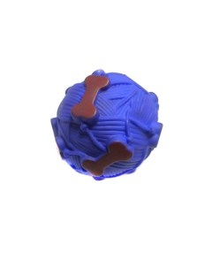 Игрушка для собак Мячик звуковая с отверстием для лакомства 9 см синий Nobrand