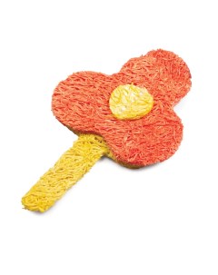 Игрушка для грызунов NATURAL Цветочек люфа желтый красный 8 см Триол