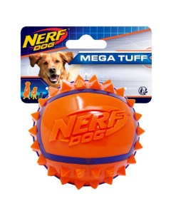 Игрушка для собак Мяч с шипам синий оранжевый 9 см Nerf