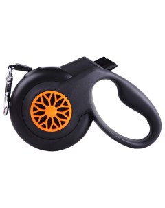 Рулетка для собак Smart Walk лента черно оранжевая до 15 кг 5 м Fida