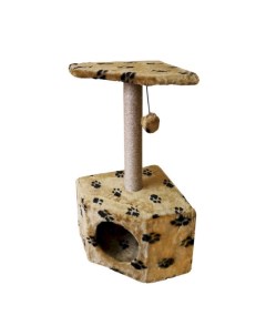 Домик для кошек Трапеция с полкой с рисунком в ассортименте 40х40х72 см Zooexpress