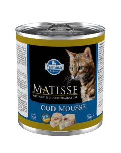 Консервы для кошек Matisse Adult мусс с треской 6шт по 300г Farmina