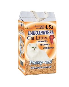 Впитывающий наполнитель минеральный 4 5 л Pussy-cat