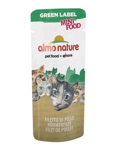 Лакомство для кошек Green Label Mini Food кусочки цыпленок 3 г Almo nature