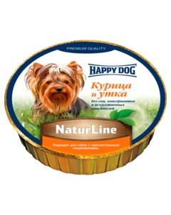 Консервы для собак NaturLine паштет с курицей и уткой 85г Happy dog