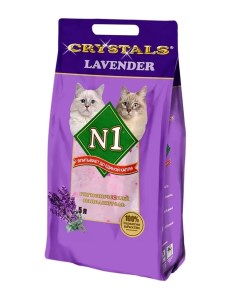 Впитывающий наполнитель Crystals Lavender силикагелевый 4 шт по 5 л N1
