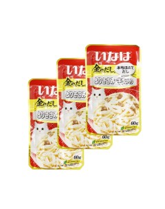 Влажный корм для кошек Ciao Toromi куриное филе сговядиной 3шт по 60г Inaba