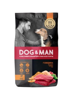 Сухой корм для собак для всех пород говядина 0 66кг Dog&man