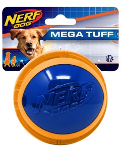 Мяч для собак из вспененной резины 10 см серия Мегатон синий оранжевый Nerf