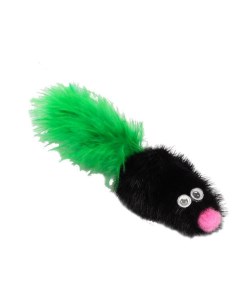 Мягкая игрушка для кошек Мышь с хвостом из перьев в ассортименте 6 см Gosi