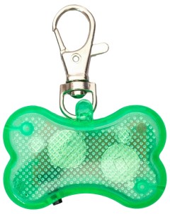 Медальон на ошейник Косточка для собак светодиодный зеленый Nobrand