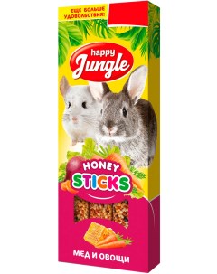 Лакомство для грызунов prestige Honey Sticks мед и овощи 85 г Happy jungle