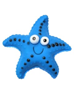 Игрушка пищалка для собак Морская Звезда виниловая синяя 12 см Nobrand