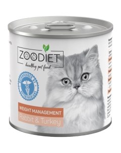 Консервы для кошек Weight Management кролик и индейка 240г Zoodiet