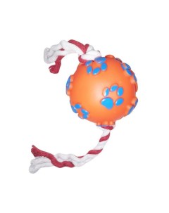 Игрушка для собак Мяч и Веревка оранжевый Uniglodis