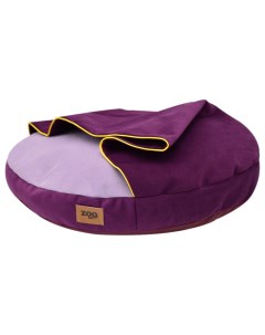 Лежанка карман Ампир круглая мебельная ткань лиловый баклажан 60х60х10 см Zooexpress