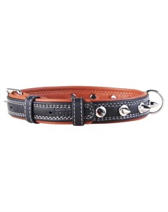 Ошейник для собак Soft кожаный с шипами черный 46 60 см x 35 мм Collar