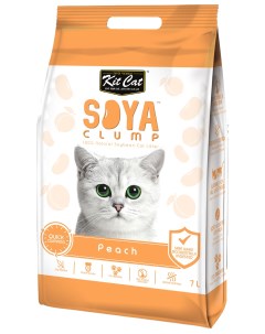 Комкующийся наполнитель SoyaClump Soybean Litter Peach соевый персик 7 л Kit cat