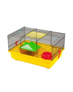 Клетка для грызунов G013 Teddy с пластиковыми цветными аксессуарами 37х25х 21 см Inter-zoo
