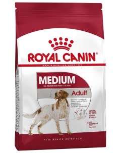 Сухой корм для собак Medium Adult для средних пород с 1 до 7 лет 15 кг Royal canin