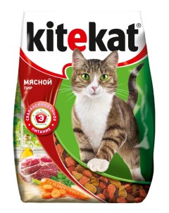 Сухой корм для кошек мясной пир 4шт по 1 9кг Kitekat