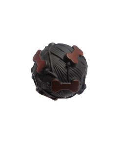 Игрушка для собак Мячик звуковая с отверстием для лакомства 9 см черный Nobrand